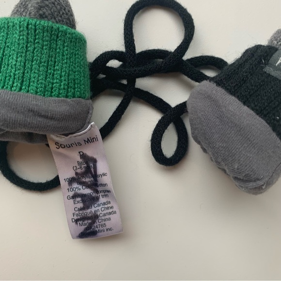 3/$10 SOURIS MINI Baby boy mittens 3-6m - Picture 3 of 3